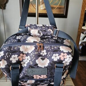 Sarah Wells Floral Breast Pump,Bag For Mothers Who Are Breast Feed Navy and Pink